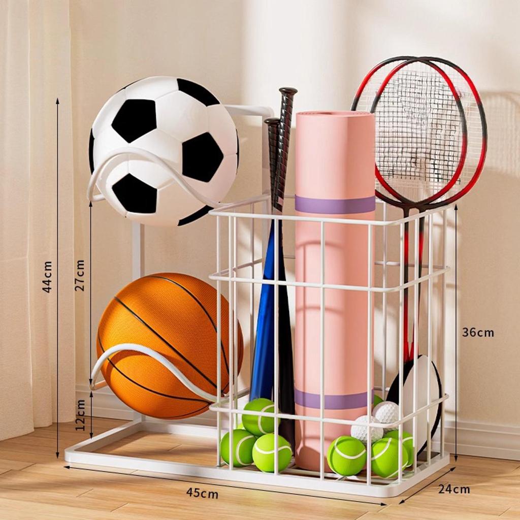 Metal Sports Gear Storage Solution for Home Gym