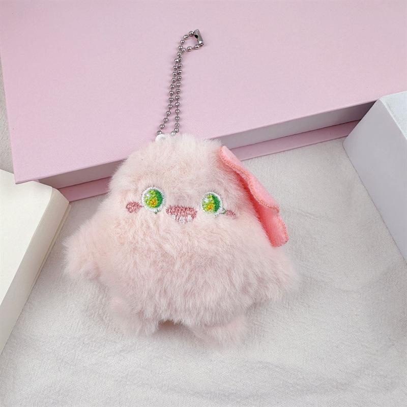 Xiaohongshu One-Eyed Monster Plush Keychain Toy - Cute Cartoon Carabiner Backpack Pendant