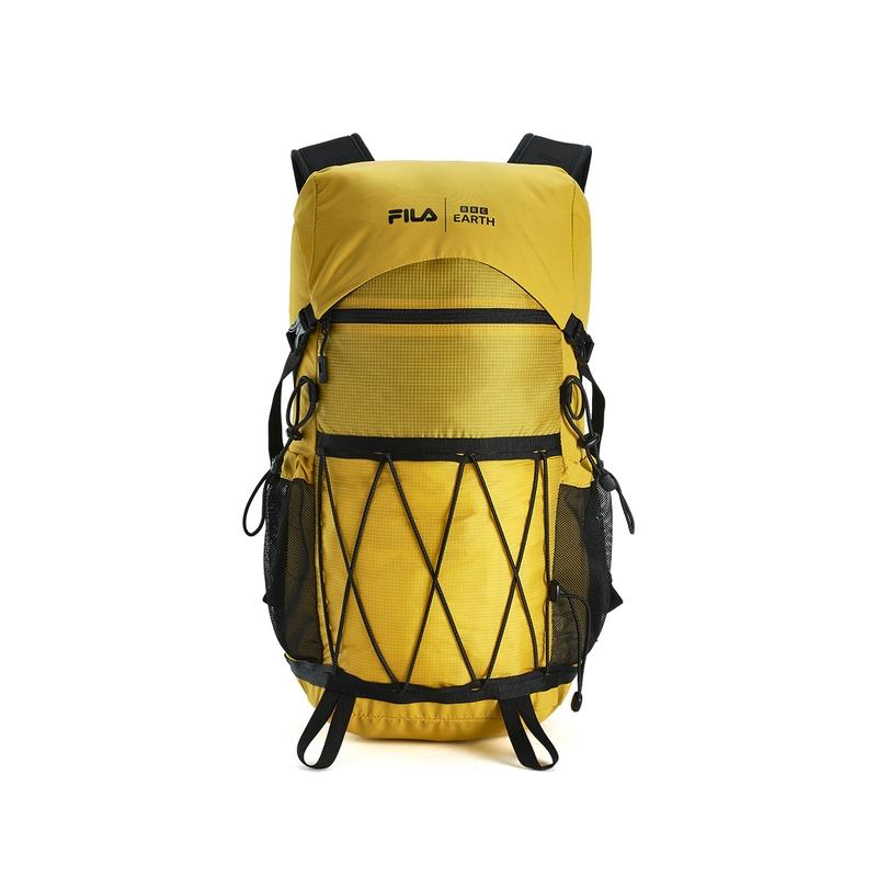 New FILA BBC EARTH Collaboration Collection Fabric Backpack Regular Men's Coconut Cold Yellow A13M437101FYE