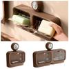 1/2 Grids Suction Cup Soap Holder Wall Mounted Soap Container Reusable Soap Storage Tray  Kitchen
