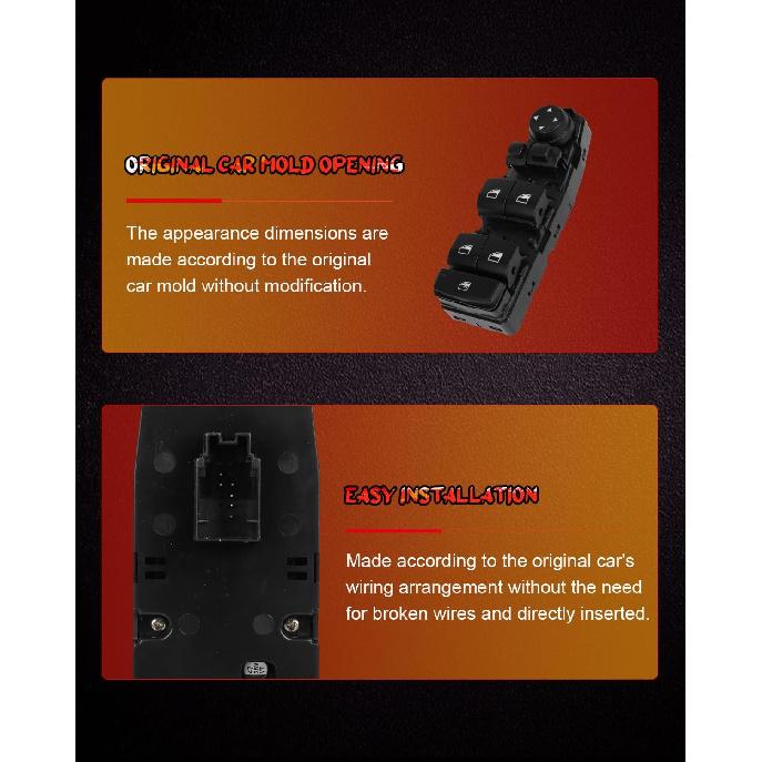 CCIYU Master Power Window Switch 61319238239 61319179913 61319241955 Front Left Driver Side Window Control Switch Fit 2009-2016 for BMW 528i