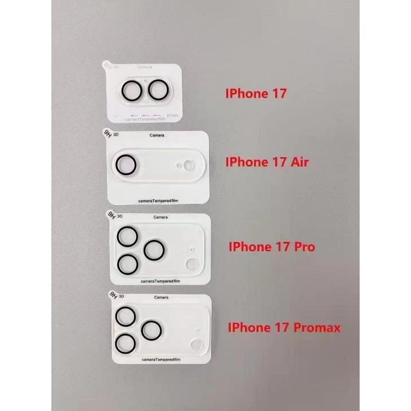 

3 шт. HD Закаленное стекло для объектива камеры для IPhone 17 Pro Max Защитная пленка для экрана объектива камеры для IPhone 17 Air Pro Max Стекло для объектива For iPhone 17Pro Max