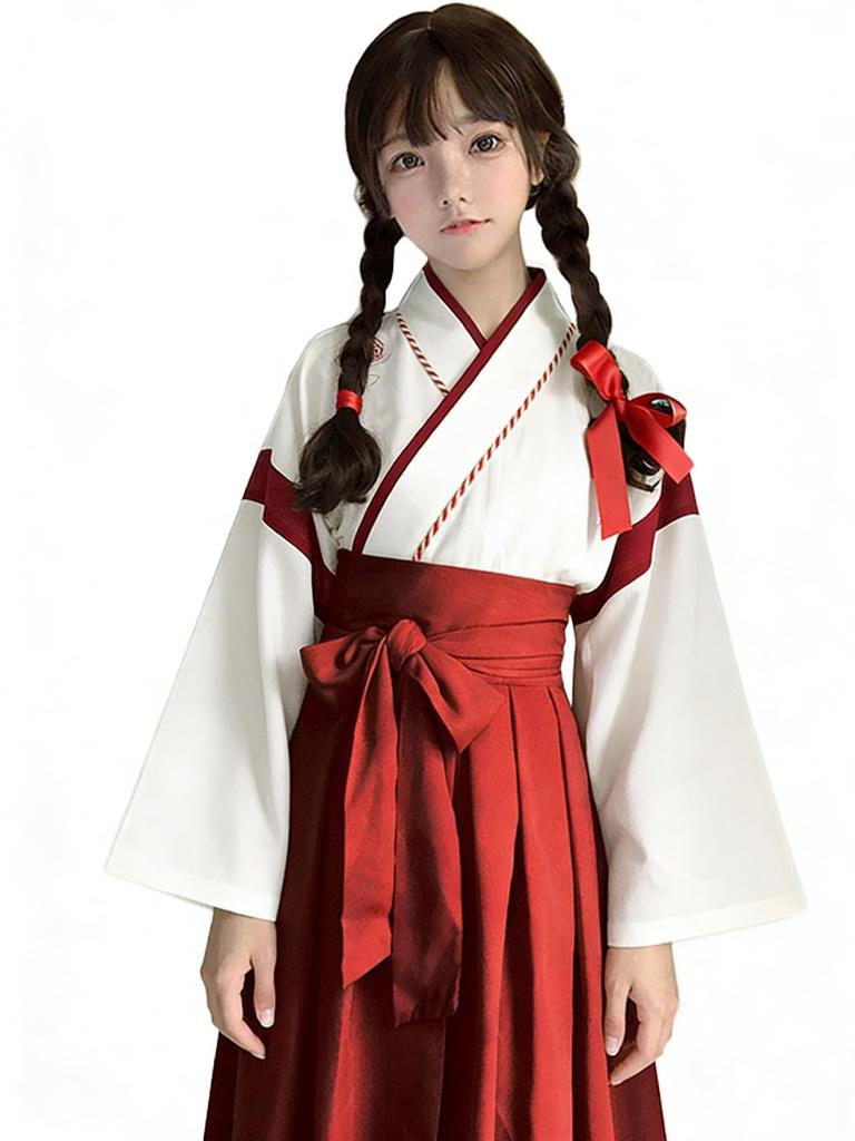 Qichenk Cosplay Costume for and Adult Short Yukata Kimono with Hanfu Perfect for Summer and Gothic Lolita M Women's Halloween, Parties, Events, Obi,