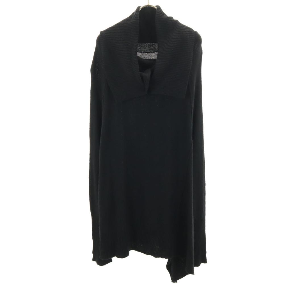 Y's Made In Japan Long Sleeve Asymmetry Knit 2 Black Tunic Women Used