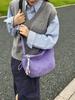 Korean Style Large Capacity Corduroy Shoulder Crossbody Bag - Simple & Fashionable Underarm Design