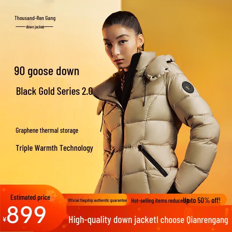 

Женская короткая куртка из гусиного пуха Qianrengang с капюшоном Y309763Y 3XL