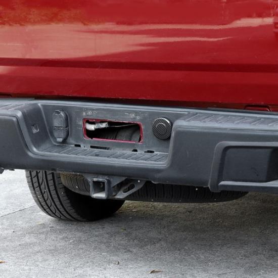 Carbon Fiber Car Rear Bumper Round Lid Cover Trim For Chevy Colorado/Silverado