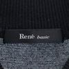 Rene Basic Made In Japan Short Sleeve Sweater 36 Navy Knit Women Used