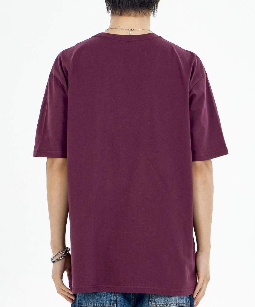 BY.L Monster Ghost Short Sleeve T-Shirt Wine