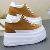Women'S Height Increase 10/12cm White Sneakers Designer Sneakers Women'S Autumn Spring Denim Thick-Soled Heeled Shoes