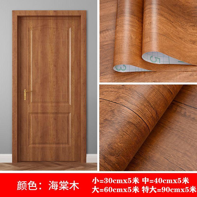 Selbstklebende Holzmaserung Tapete Tür Möbel Kleiderschrank Schrank Renovierungsaufkleber Wasserdicht Heimdekor Abziehen und Aufkleben PVC