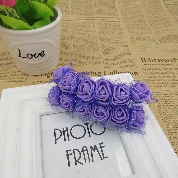 144 Foam Flowers - 2.5cm Lysa Rose Wedding Wreath Materials
