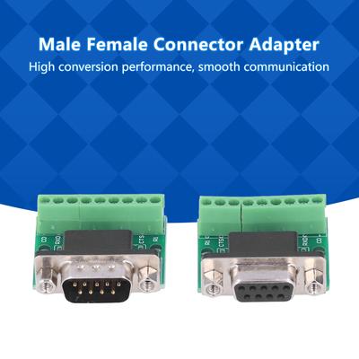 DB9 Male Female Connector Adapter Screw Terminal 9 Pin 9 Hole Conversion Board for RS232 RS485