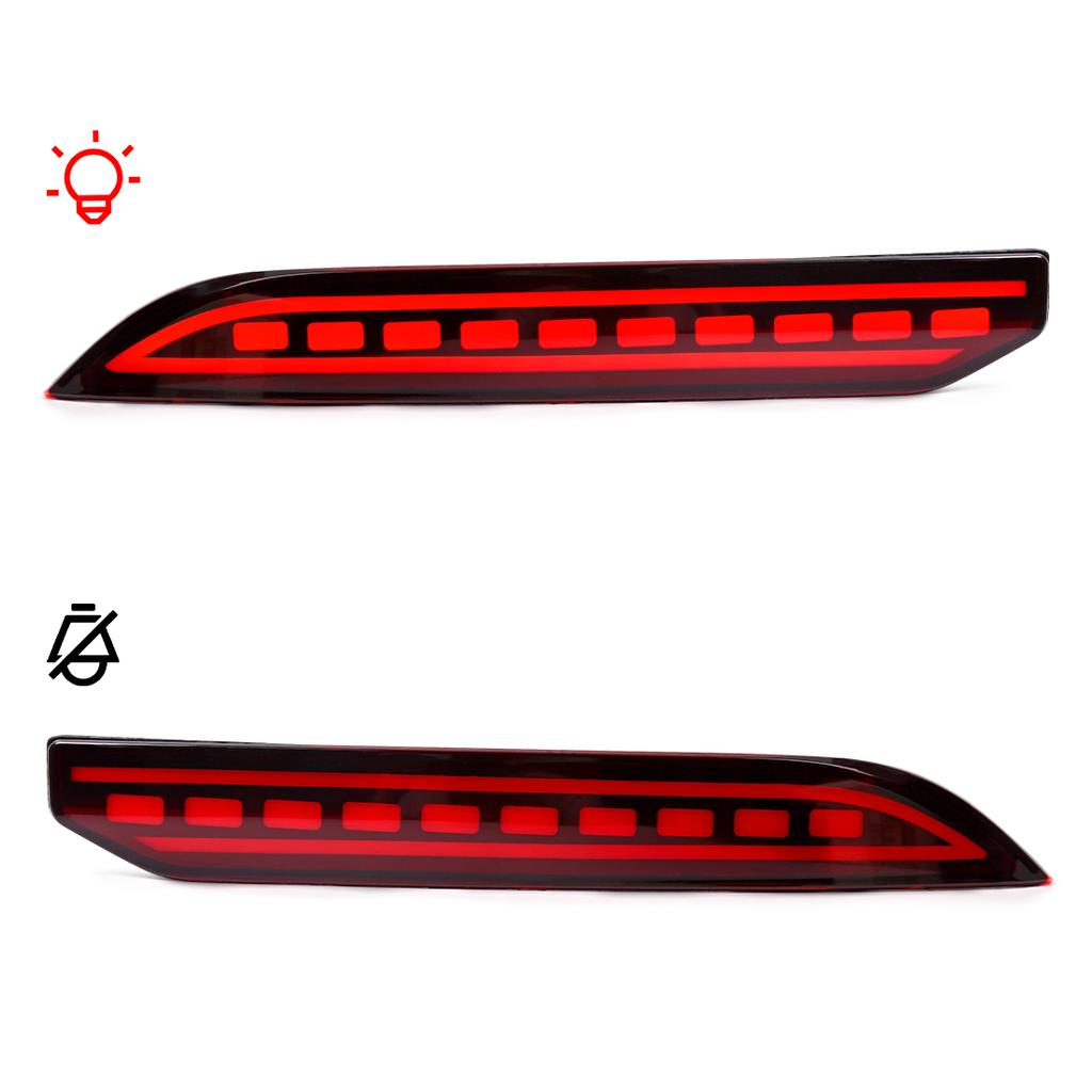 LED Heckstoßstangen-Reflektorleuchte für Jeep Grand Cherokee 2024 Bremslicht Dynamischer Blinker Rücklicht 12V