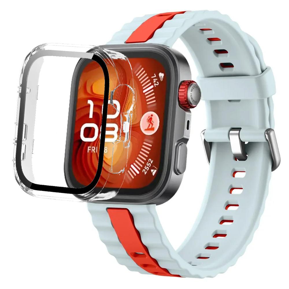 Silikonarmband+PC-Hülle für Huawei Watch Fit 4/Fit 4 Pro Intelligentes Armbandteile für Huawei Watch Fit 3 Uhr Schutzhülle