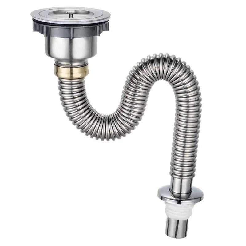 Küchenspüle aus Edelstahl, Abflussfilter, Einzeltank, Spüle, Abflussrohr, Deodorant, Badezimmer, Kanalisationszubehör, Küchenkorb