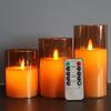 LED Remote Control Candle Light with Plastic Cover for Weddings, Bars, and Birthdays