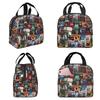 Stephen King Book Covers, Horror Bookworm Insulated Lunch Bag for Kids School Cooler Thermal Food Box Tote Lunch Boxes Container