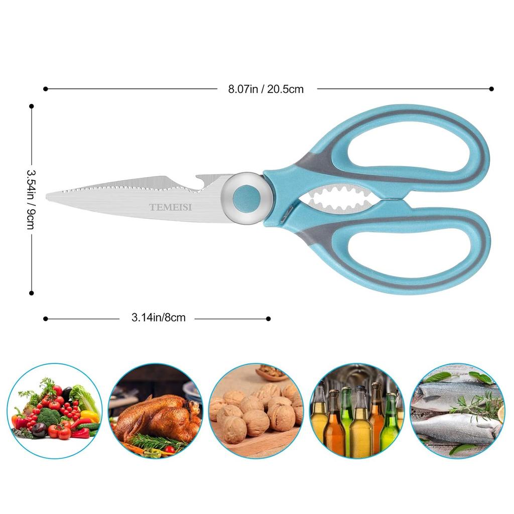 Kitchen Shears, 2-Pack Heavy Duty, Ultra Sharp Premium Multi-Function Cooking Scissors, Meat Scissors With Comfortable Handle