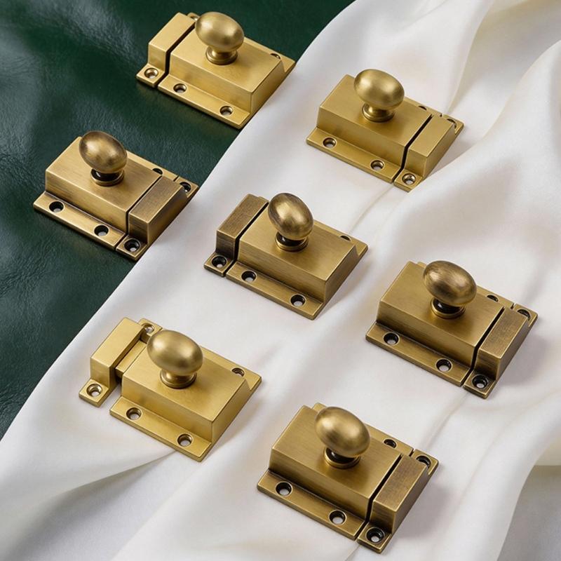 Metal Cabinet Fastener Lock with Receiver Plate for Drawer Fronts, Mounted Cupboard Hardware for Either Opening