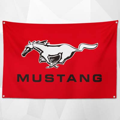 

Mustang Logo, Red Extra Large Flag Banner - Approximately 59.1 x 35.4 inches (150 красный