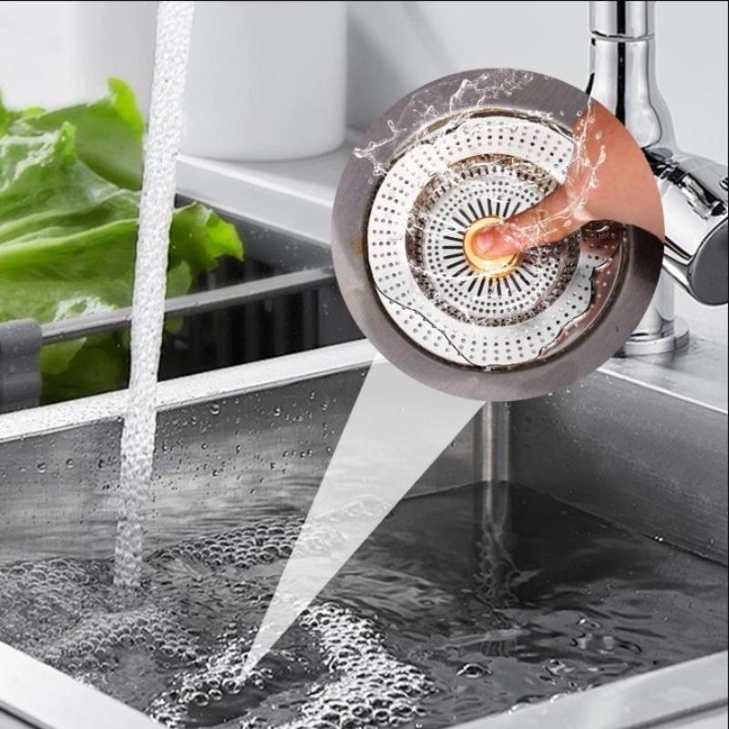 1 ks filtr do dřezu s odrazným jádrem - prevence zápachu a úniků, filtr do odpadu pro myčku nádobí, protizamačkávací sítko