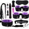Plush Suit Whip Mask Handcuffs Vibrator Bundled Binding Sexy Toy Set SM Game Kit