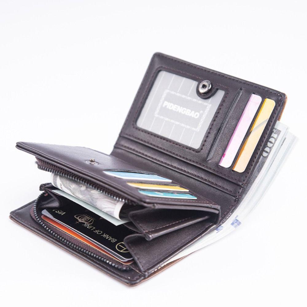 Classic Male Bifold Wallets RFID Coin Pocket Fashion Men's Short Wallet  Travel