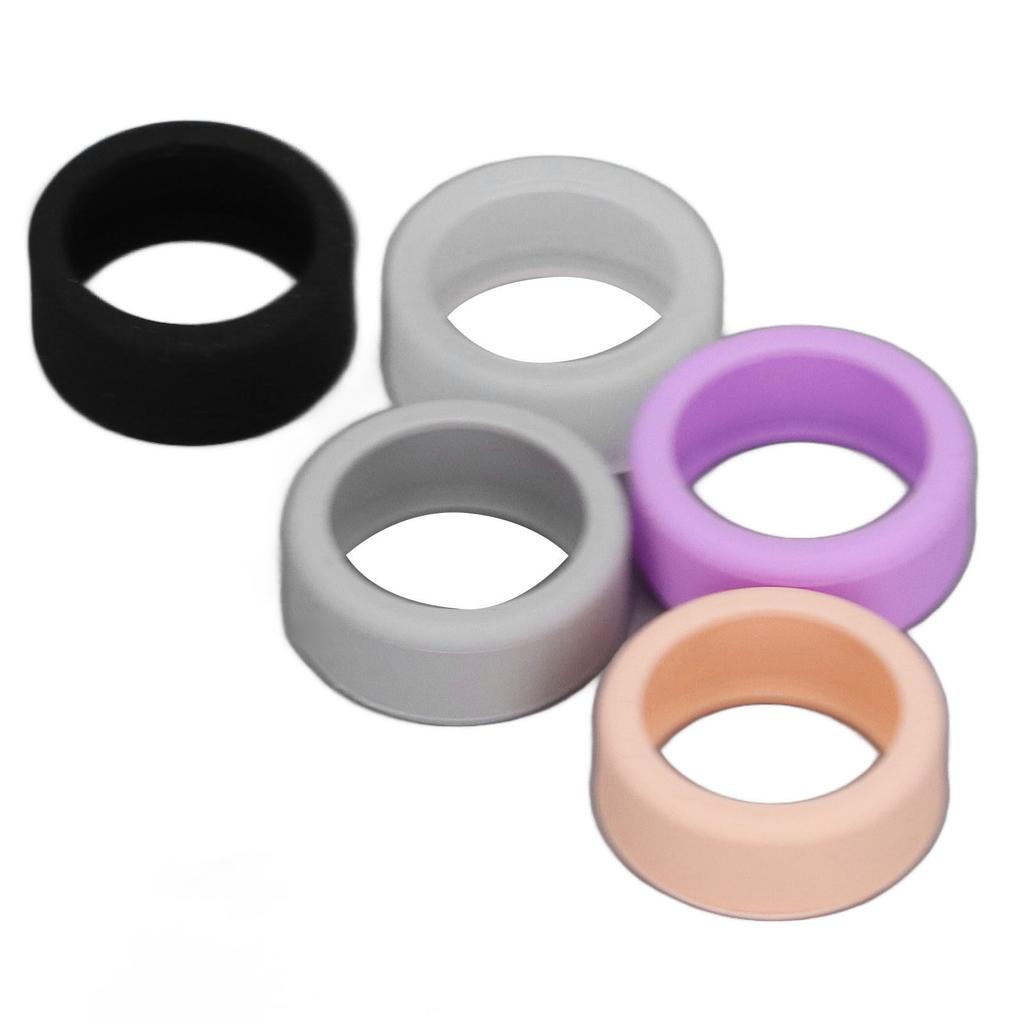 5pcs Smart Ring Cover Silicone Elastic Anti Scratch Smart Ring Protector for Daily Use Black White Gray Pink Purple
