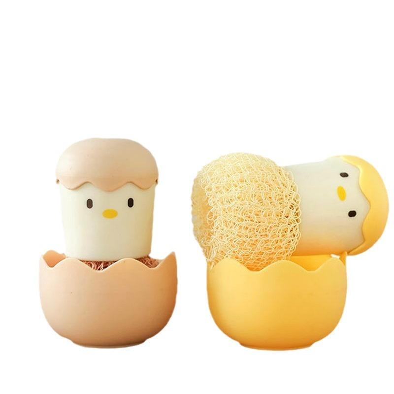Exquisite Eggshell Pot Brush, Nano Cleaning Ball Brush, Kitchen Supplies, Crevice Pot Brush, Handle Washing Pot Brush, Cleaning Tools