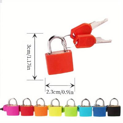 Durable Steel 1pc Strong Padlock Ideal for Travel Suitcases & Diaries, Includes 2 Keys For Security & Labor Protection