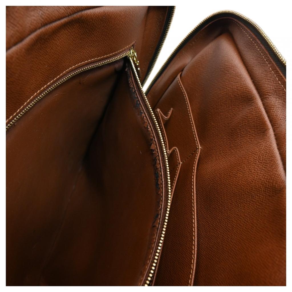 Auth LOUIS VUITTON Monogram Porte Documents Voyage Briefcase Brown Canvas lv6636nb