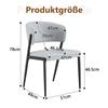 Set of 2 Modern Dining Chairs with Metal Frame, Upholstered Seat and Backrest – Sturdy