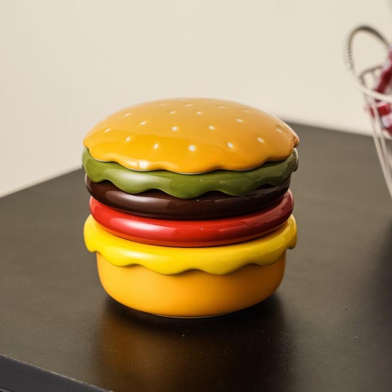 

ZISIZ Burger Ceramic Snack Dish