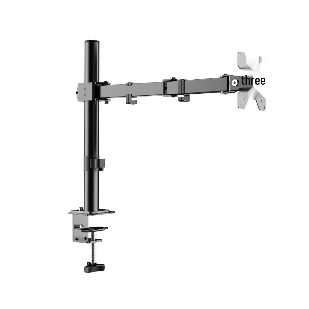 32-inch Adjustable Monitor Arm with Three-Section Extension and Foldable Desktop Riser