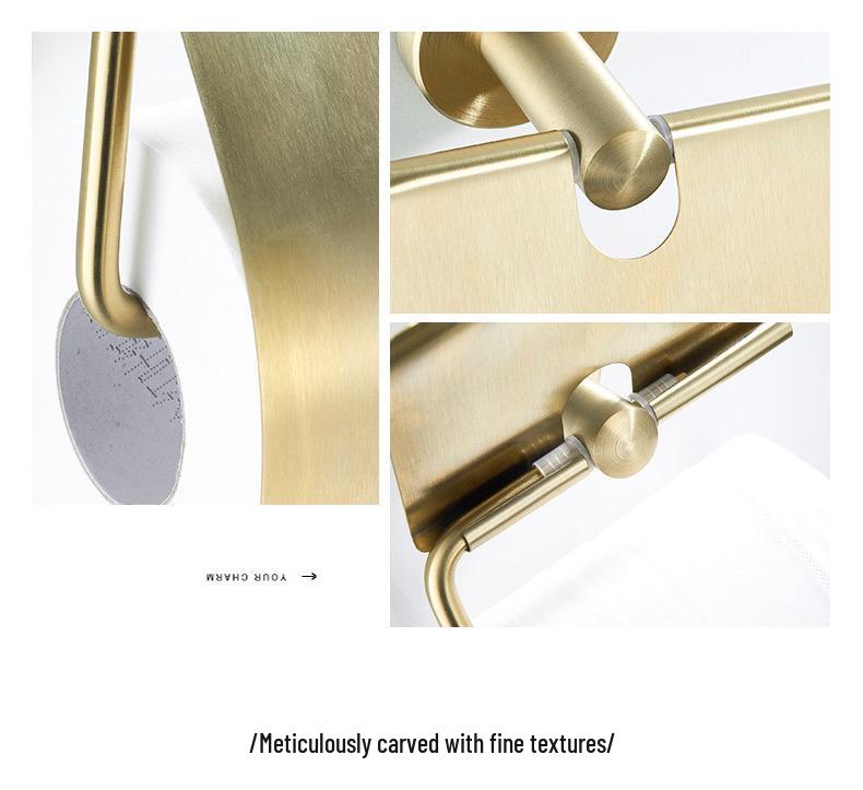 Minimalist Brushed Gold Towel Rack - 304 Stainless Steel Bathroom Hardware Hanger