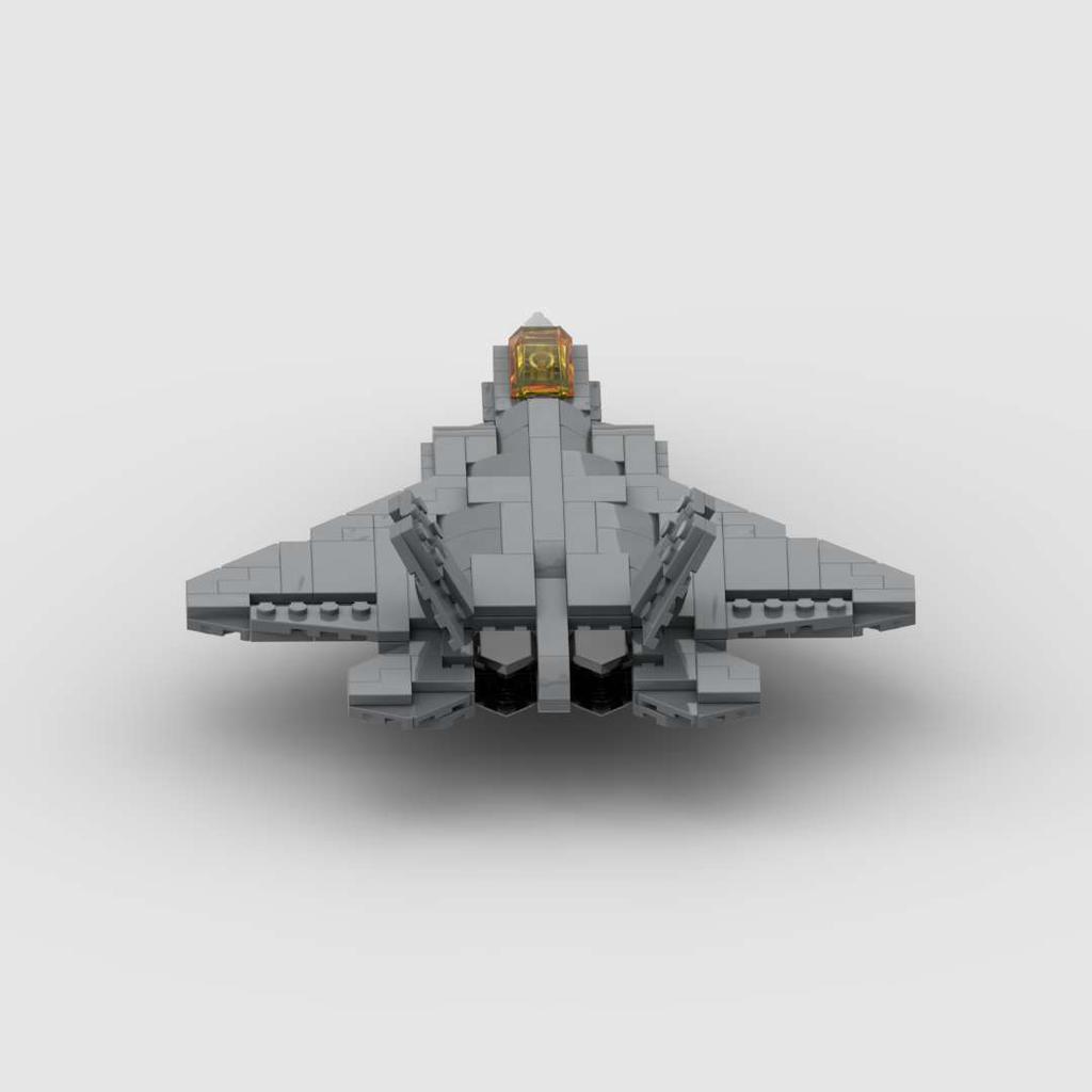 Moc Construction Blocks 294 Pieces F-22 Raptor Fighter Jet Lockheed Martin Aircraft Children'S Assembly Model Plaything Present