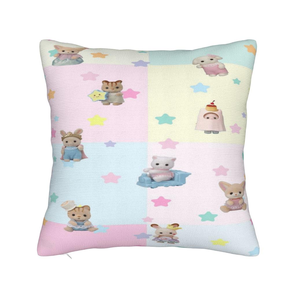 Sylvanian Families Pillow Case Soft Pillow Cover Morden Cushion Cover For Living Room Chair