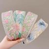 Lightweight Pastoral Hair Hoop Non-slip Wide Brim Hairband Embroidered Floral Headband  Spring