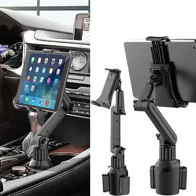 Nowy Samochód NOWY Uchwyt na Tablet do Uchwytu na Kubek 360 Regulowany Uchwyt na Smartfon do Samochodu 270 Przechylana Belka Trójkątna Podstawa Mocowanie Ram Uchwyt na Tablet