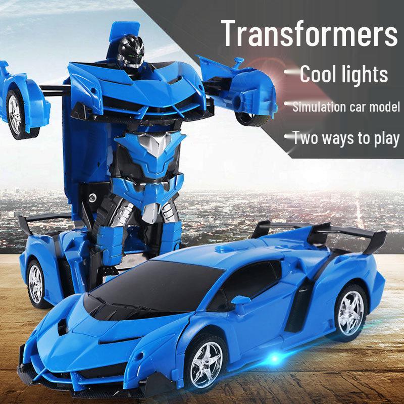 1:18 Remote Control Car Toy - One-Button Transforming Robot Model for Kids