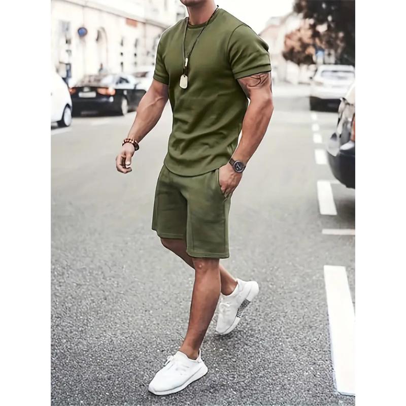 Costum de vară pentru bărbați, cu imprimeu 3D, cu textură la modă, supradimensionat, pantaloni scurți cu mânecă scurtă, sport, casual, 2024