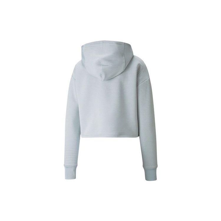 Puma Studio Yoga Running Training Hooded Sweatshirt Women Tops Grey 520993-71