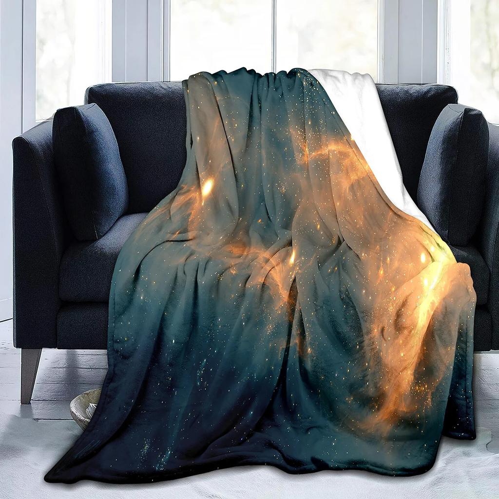 universe and the starry sky Printed Blanket for Bed Travel Camping Living Room Office Conditioning Blanket for All Seasons Gifts