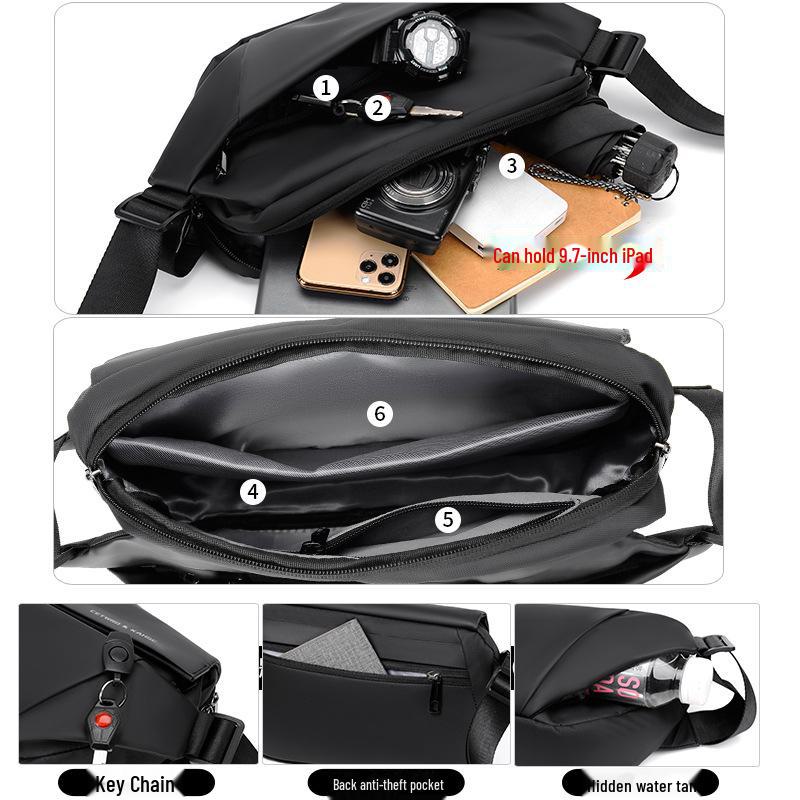 Men's Functional Cycling Chest Bag: Casual Messenger for Phone, Keys & More