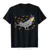 Cockatiel Bird Witch Hat Halloween Tshirt Animal Lover Gift Clothes On Sale Unisex T Shirt Anime Tops Cotton Tees Streetwear