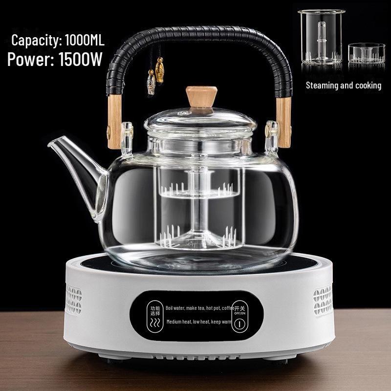 Michu Electric Ceramic Stove Tea Maker: Compact Automatic Water Boiler with Heat Preservation.