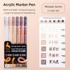 6Colors/Set DIY Album Card Acrylic Painting Brush 1.0mm Tip Color Graffiti Pen Marker Pen