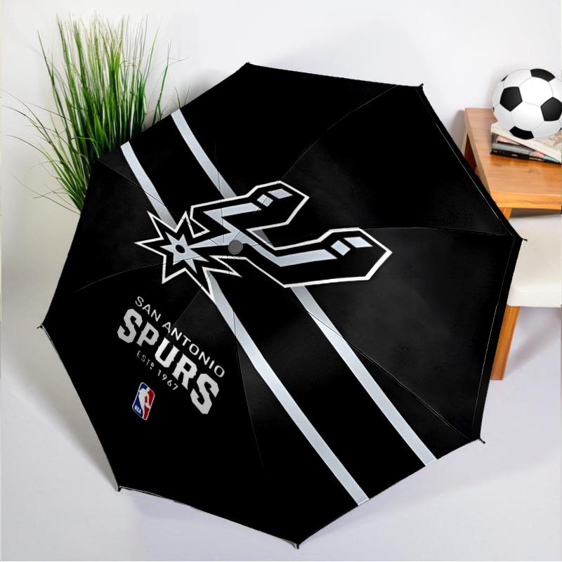 Antonio Spurs Logo Umbrella 8-Frame for Travel, Camping, Casual Lightweight Portable Umbrella, Essential for Every Family Holidays Gift