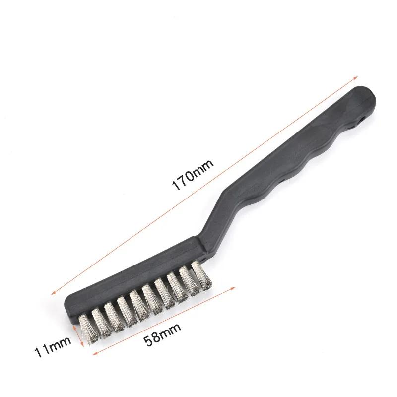 Steel Wire Brush and Brass Wire Brush Gas Stove Cleaning Brushes Kitchen Tool Metal Fiber Brushes Iron Brush Home Cleaning Tools